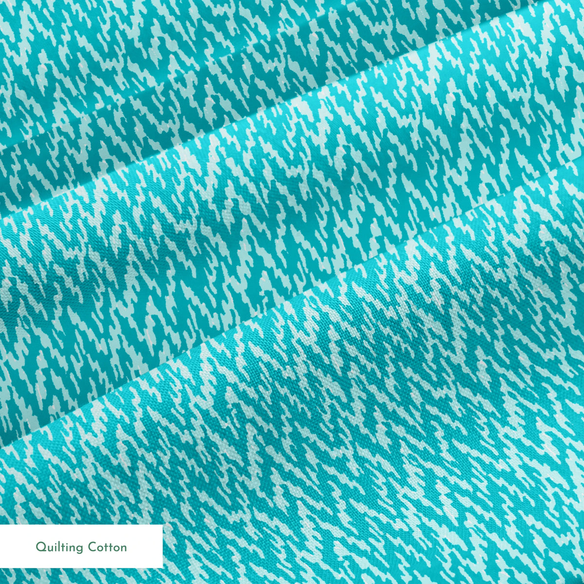 Turquoise and light blue abstract pattern with irregular vertical brush-like streaks springs quiltingcotton texture