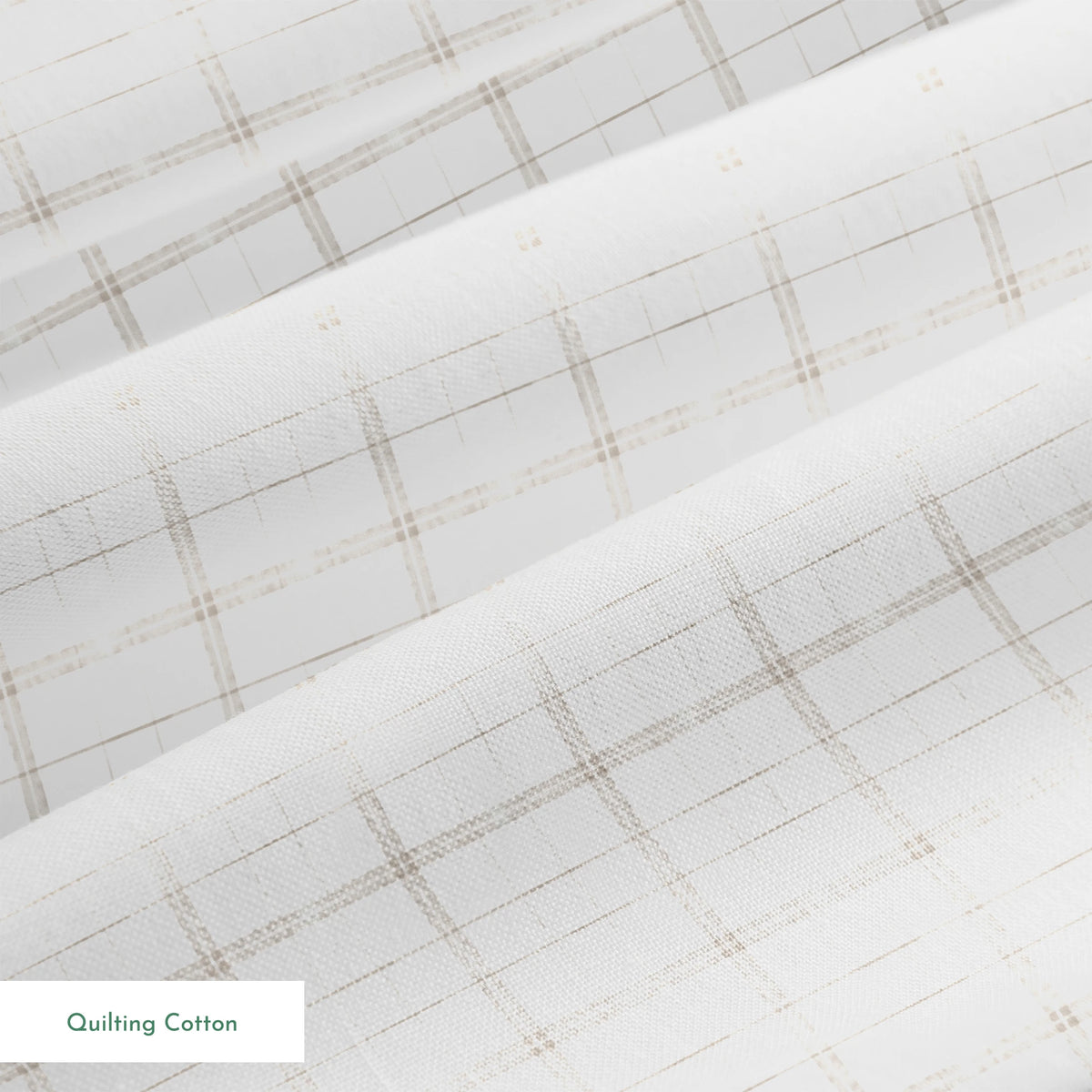 Neutral cream and beige plaid with soft painterly lines by Nicole Tamarin, perfect for fall sewing and decor. springs quiltingcotton texture
