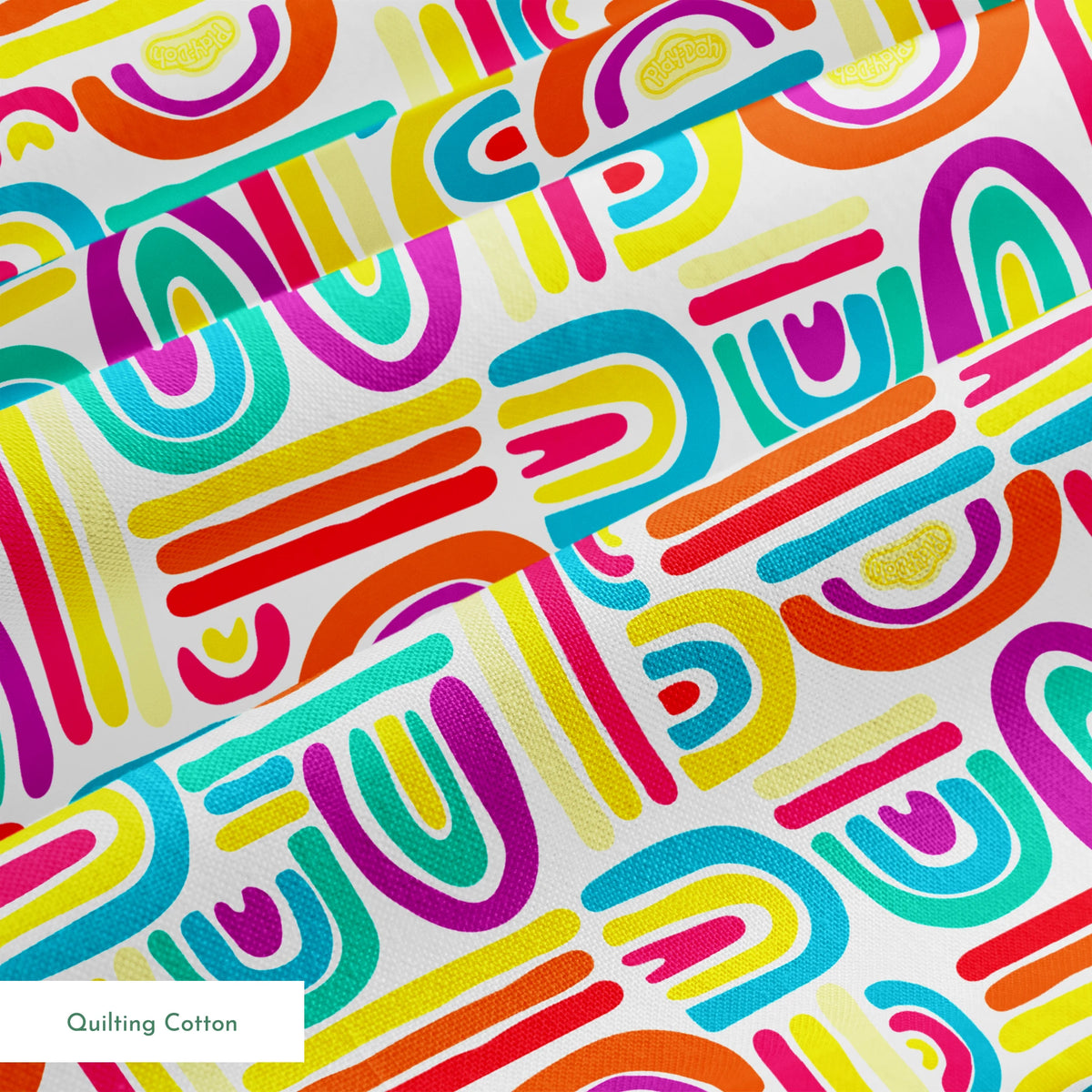 Hasbro Play-Doh Rainbow Arch on White Fabric