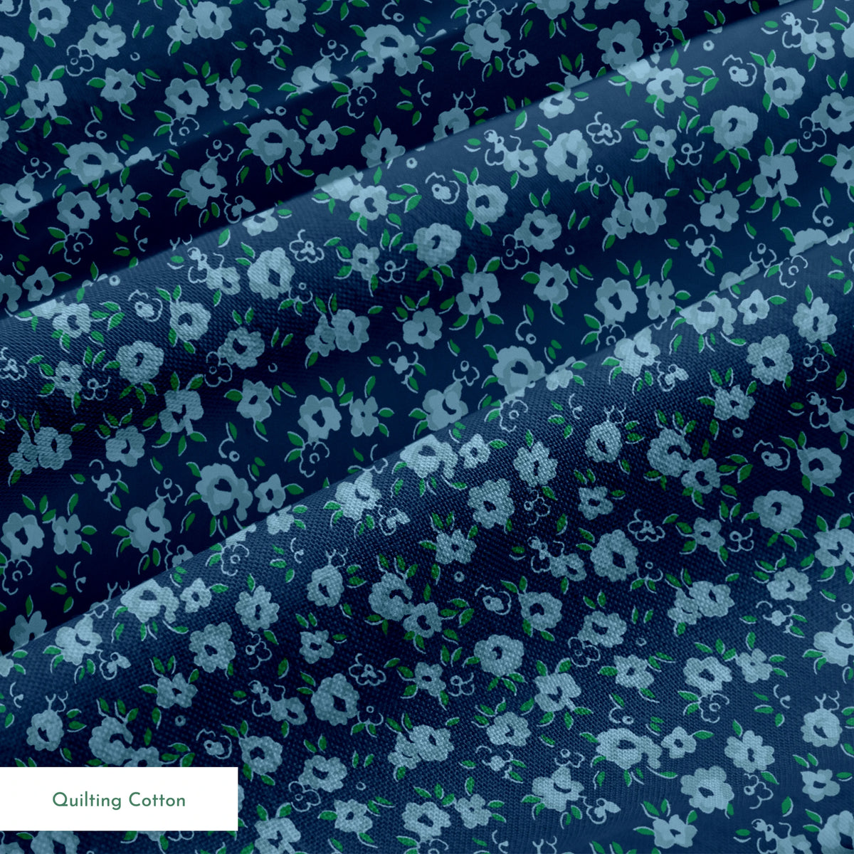 Posie on Navy Fabric