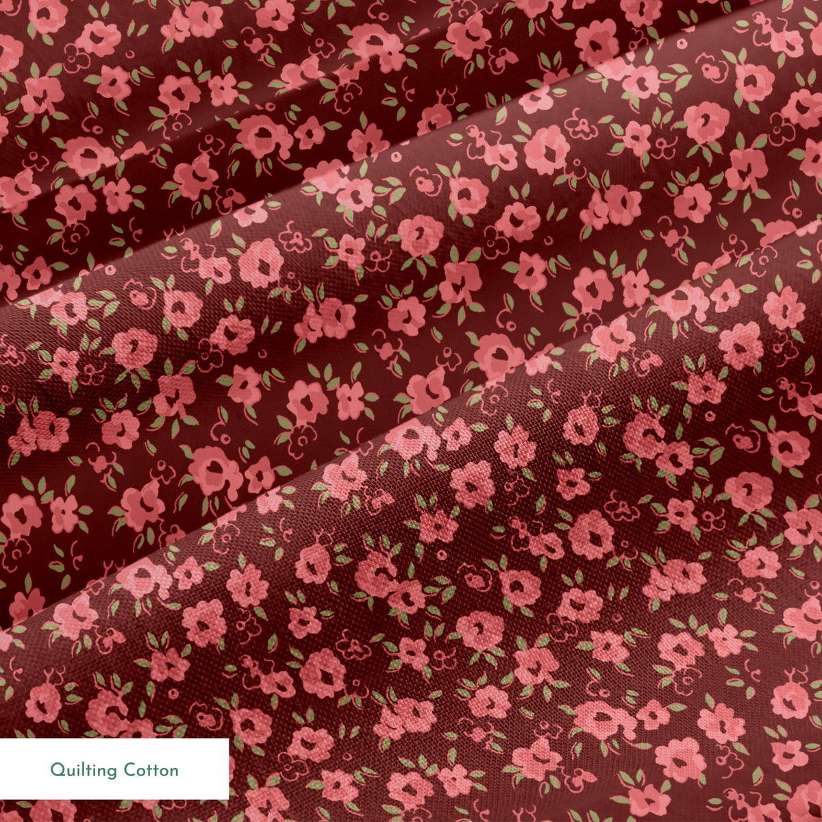 Posie on Garnet Fabric