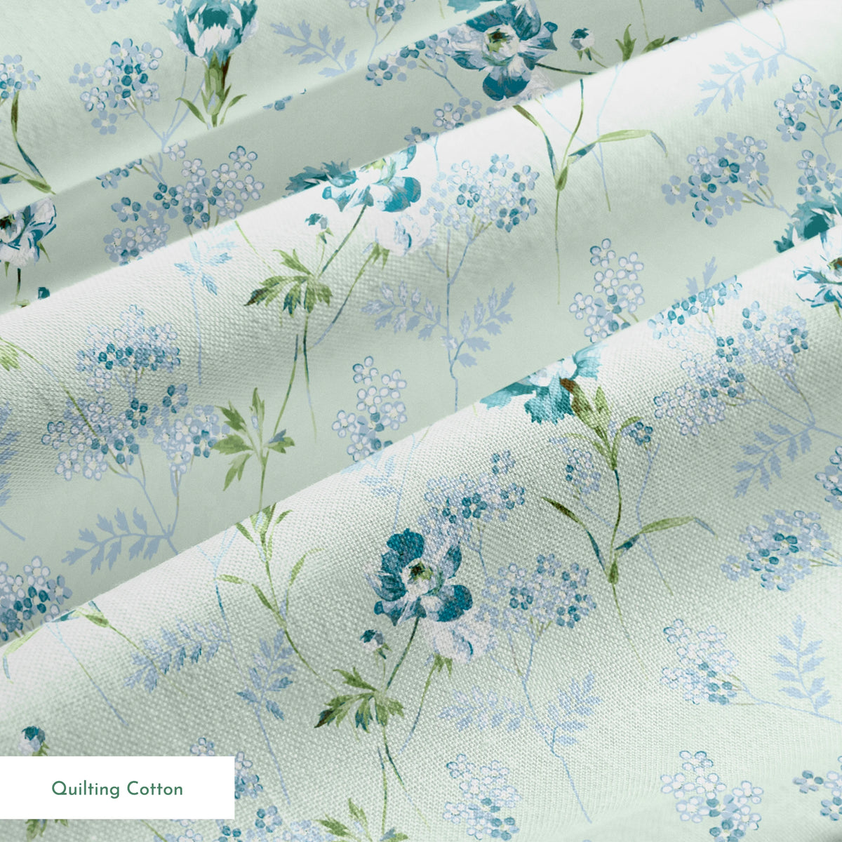 Pauline on Silver Sage Fabric