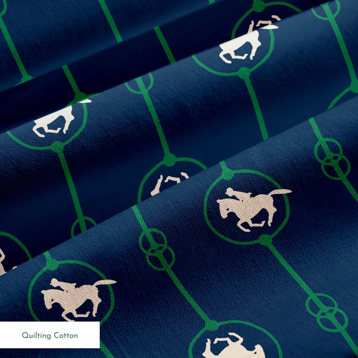 Brooks on Navy Fabric