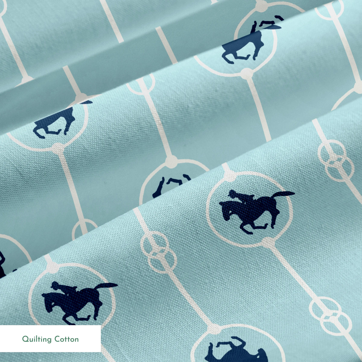 Brooks on Blue Fabric
