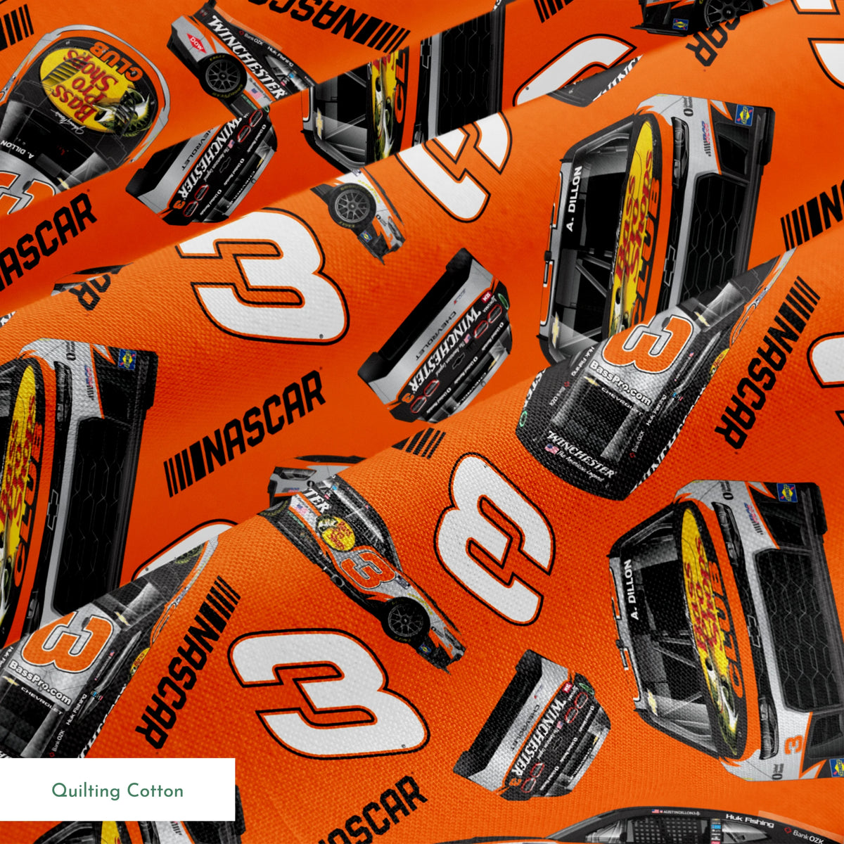 NASCAR® Austin Dillon Toss on Orange Fabric
