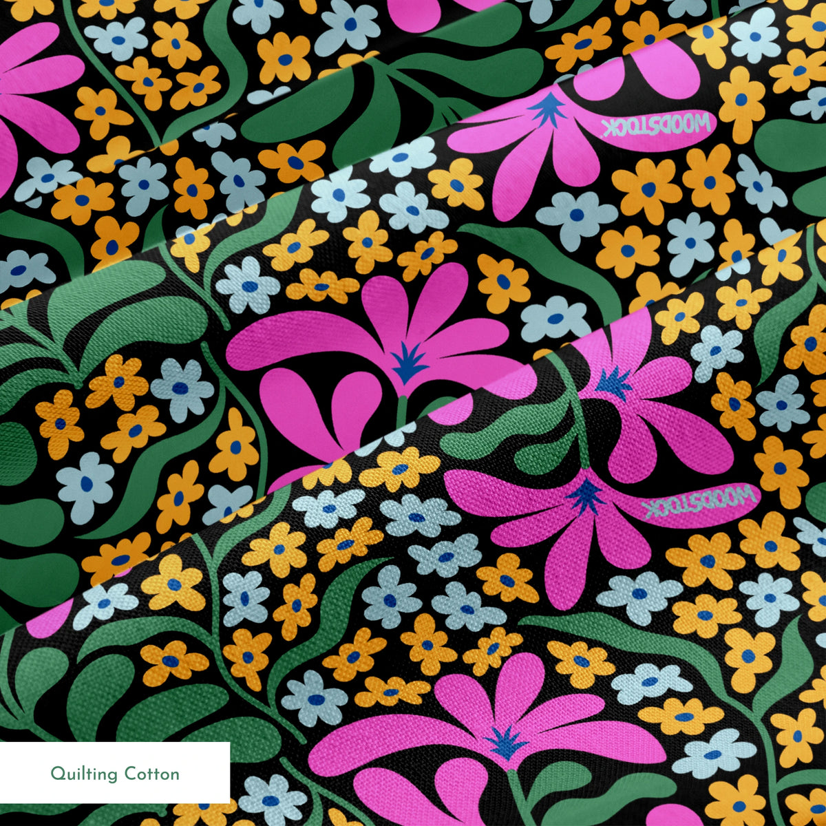 Woodstock Florals in Muted Pink & Green Fabric