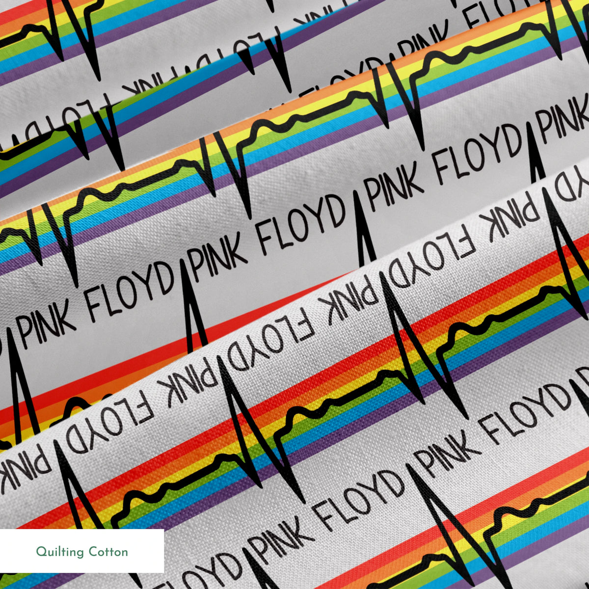 Pink Floyd Rainbow Pulse Fabric