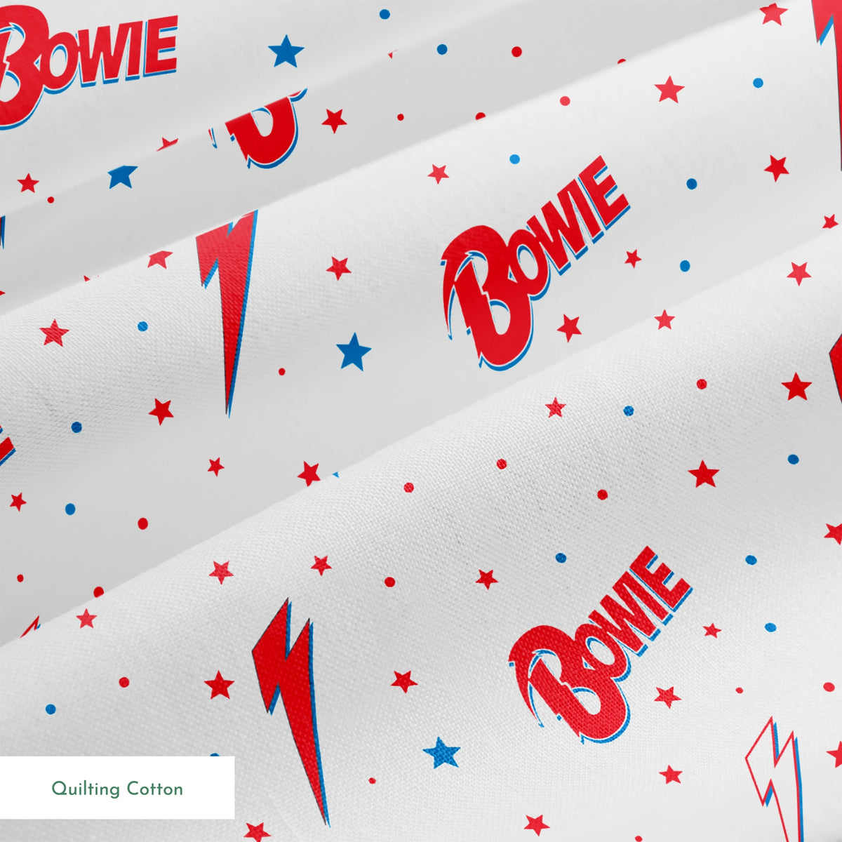 David Bowie Aladdin Sane Stars Fabric