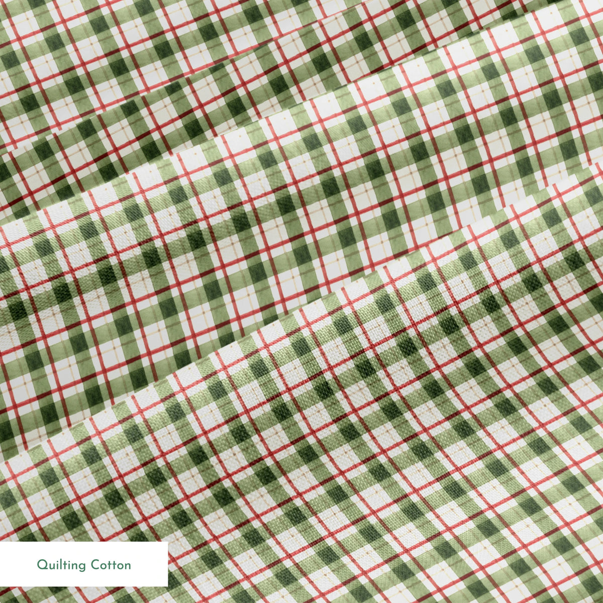 Saturday Evening Post Christmas Plaid on Holly Fabric