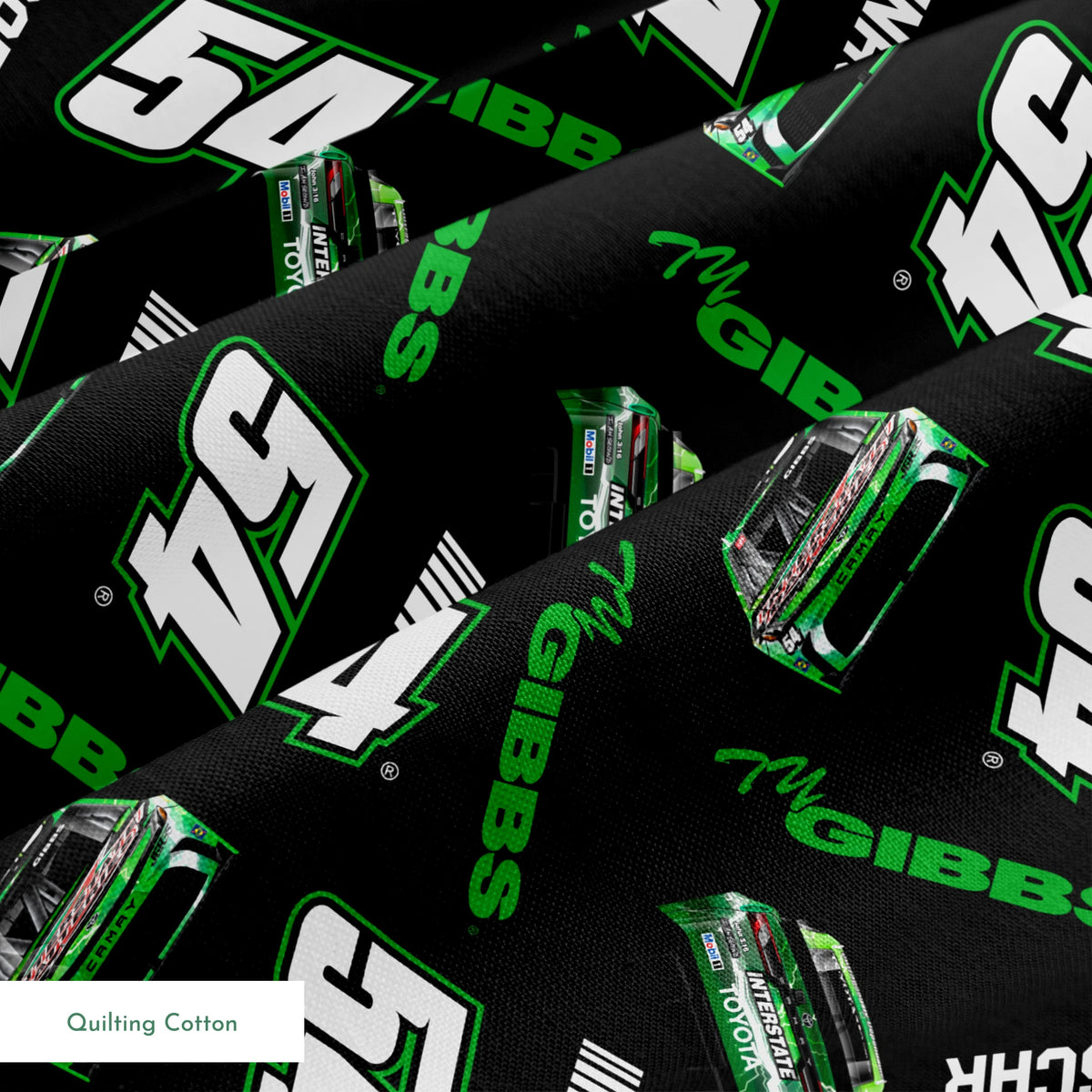 NASCAR® Ty Gibbs Toss on Black Fabric