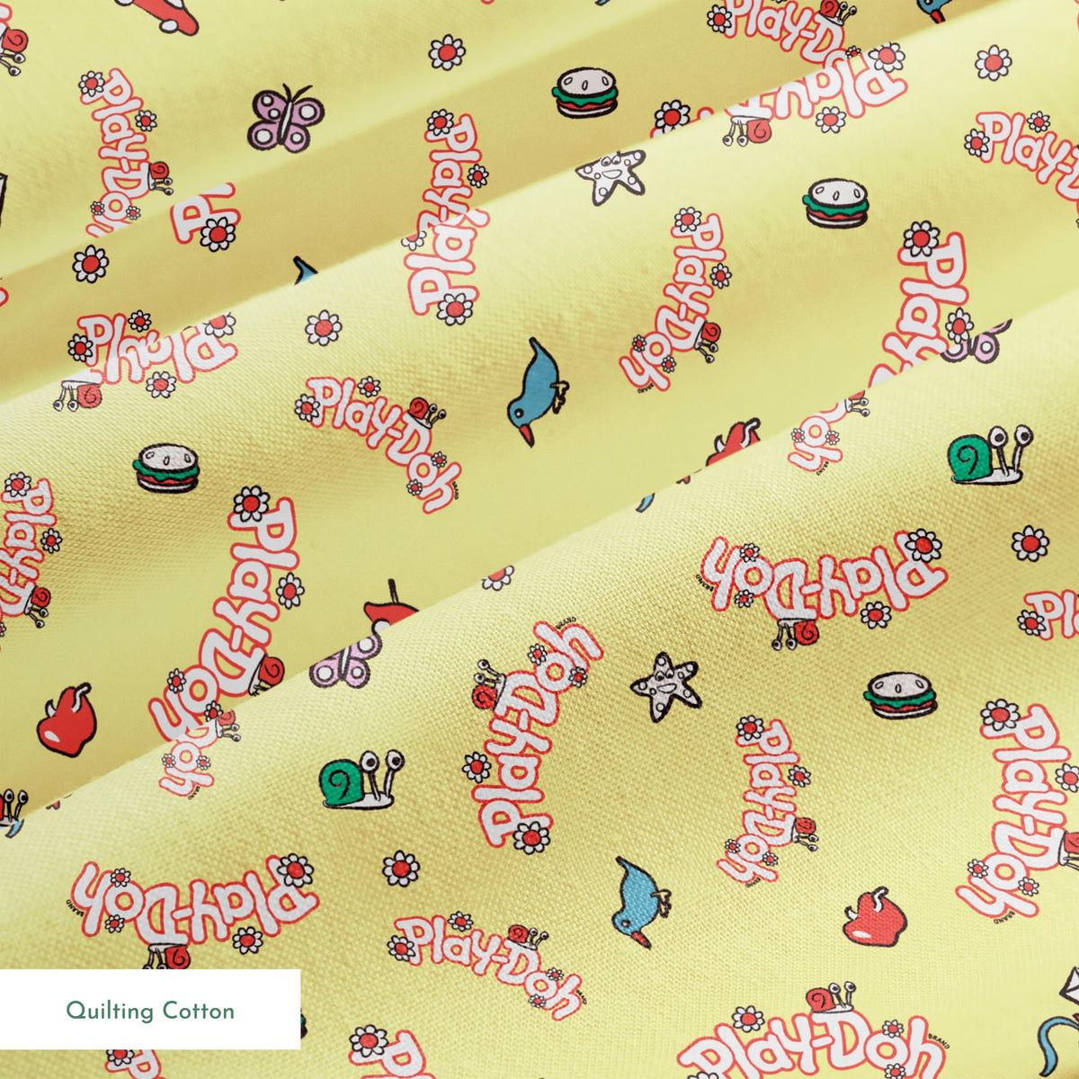 Hasbro Play-Doh Retro Daisy Logo Fabric