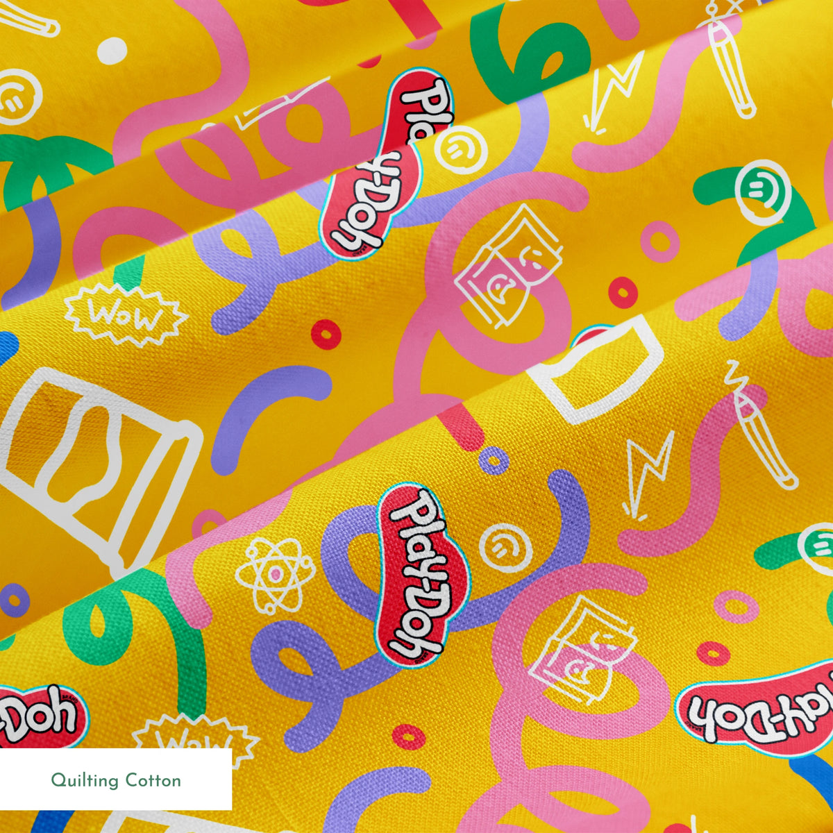 Hasbro Play-Doh Let's Experiment on Yellow Fabric