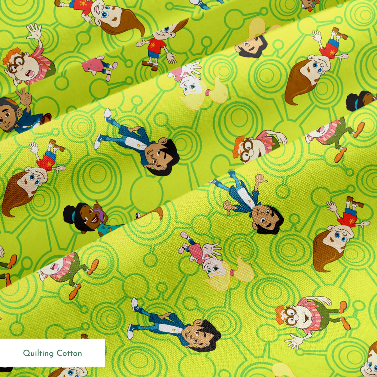 Paramount Jimmy Neutron Friendship Toss on Green Fabric