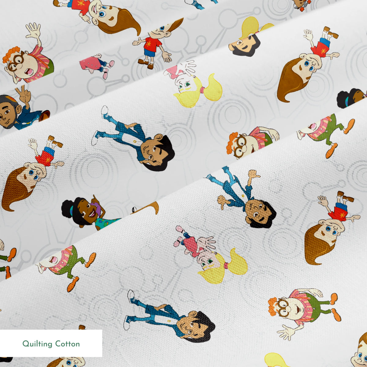 Paramount Jimmy Neutron Friendship Toss on White Fabric