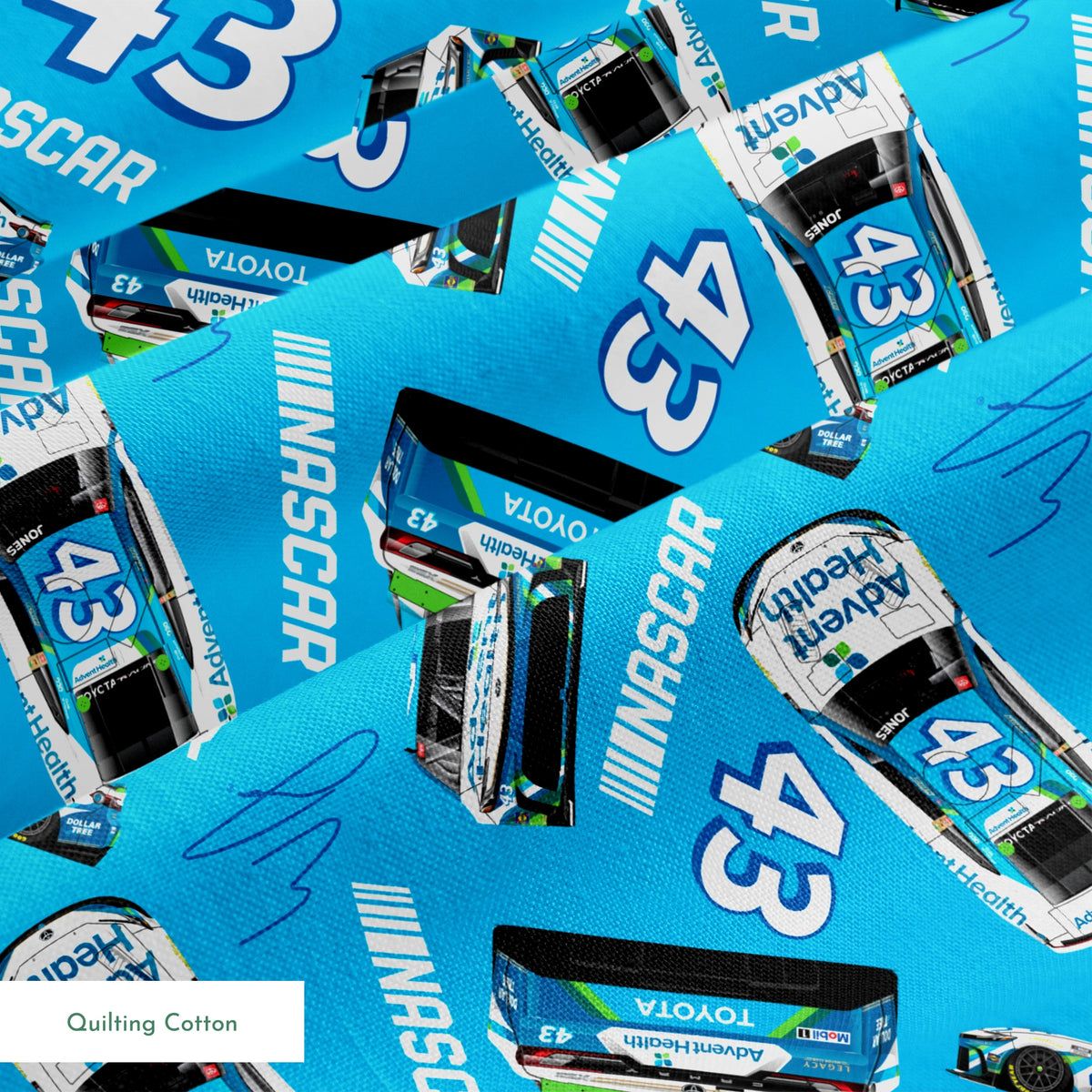 NASCAR® Erik Jones Toss on Blue Fabric