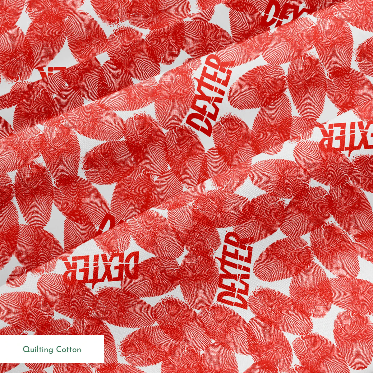 Showtime Dexter Fingerprints on Red Fabric