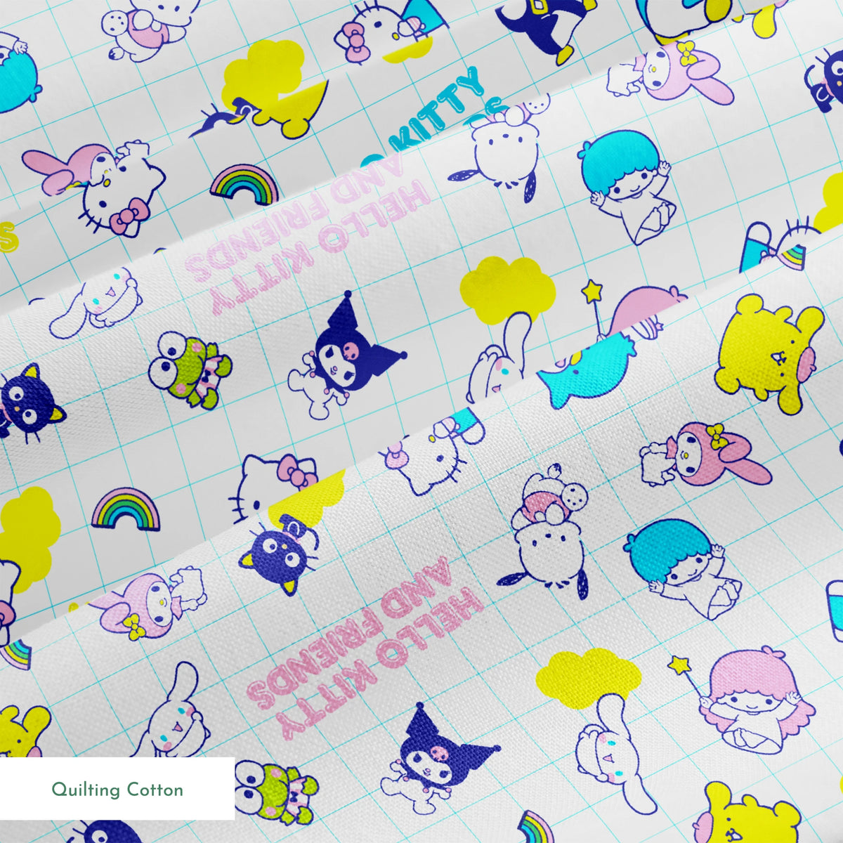 Hello Kitty® and Friends Grid Toss Fabric