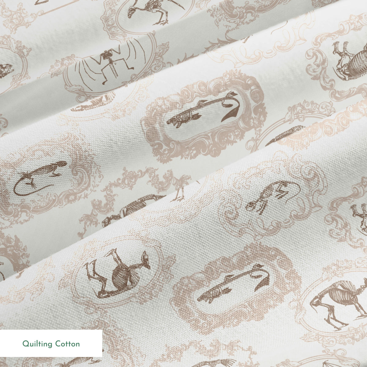 Disney Haunted Mansion Pet Portraits on Cream Fabric