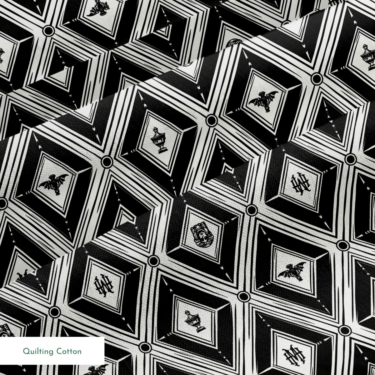 Disney Haunted Mansion Art Deco Diamonds Fabric