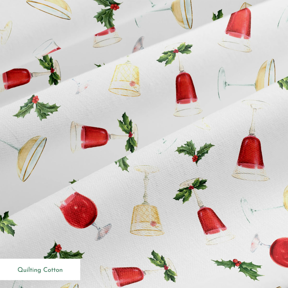 Danielle Murray Holiday Cocktails Fabric