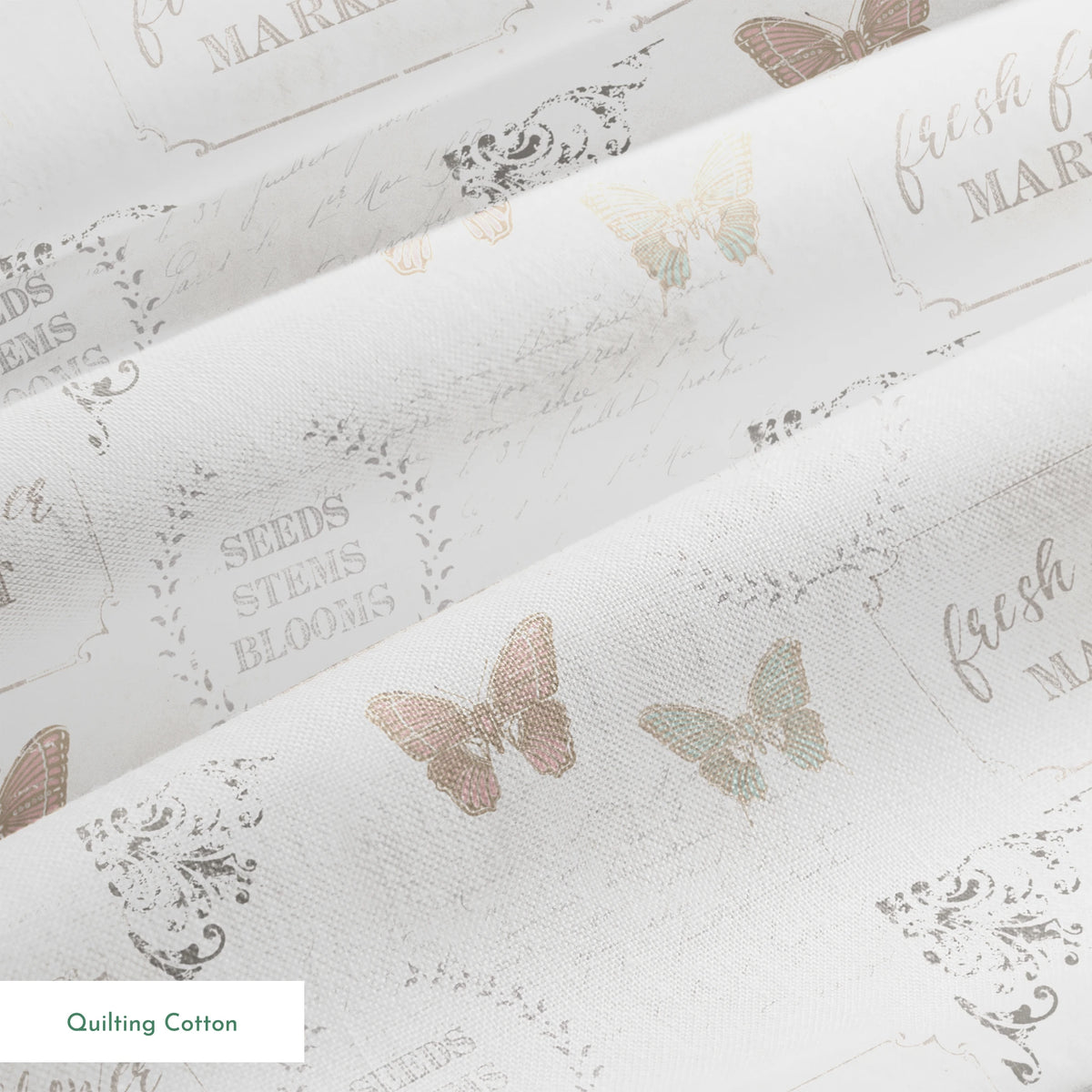 Danielle Murray Flower Market Butterflies Fabric