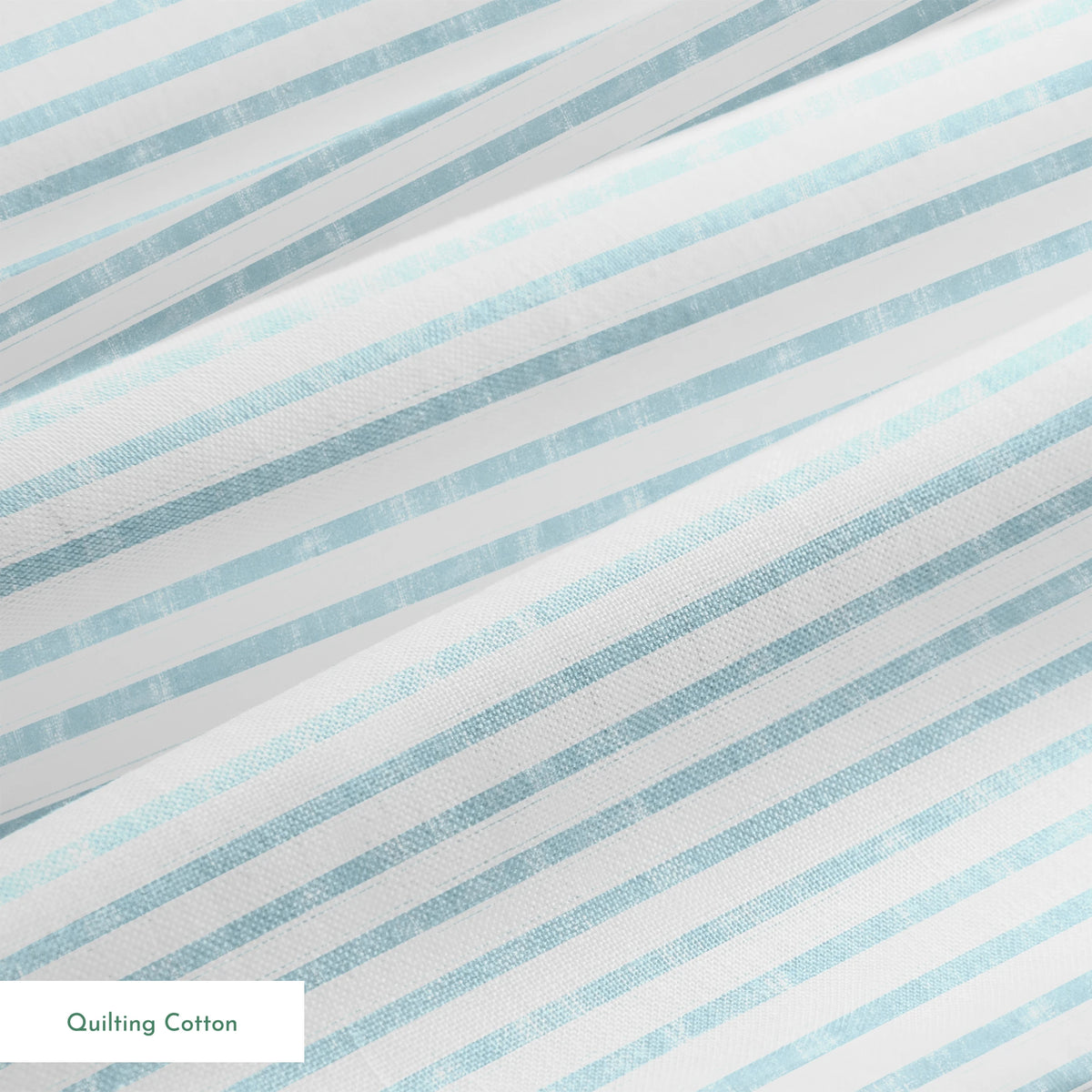 Danielle Murray Blue Stripes on White Fabric