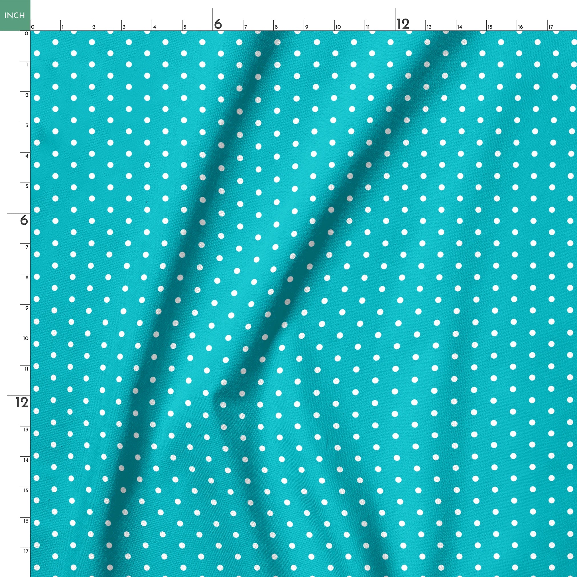 Two white circles on teal background springs ruler 18x18