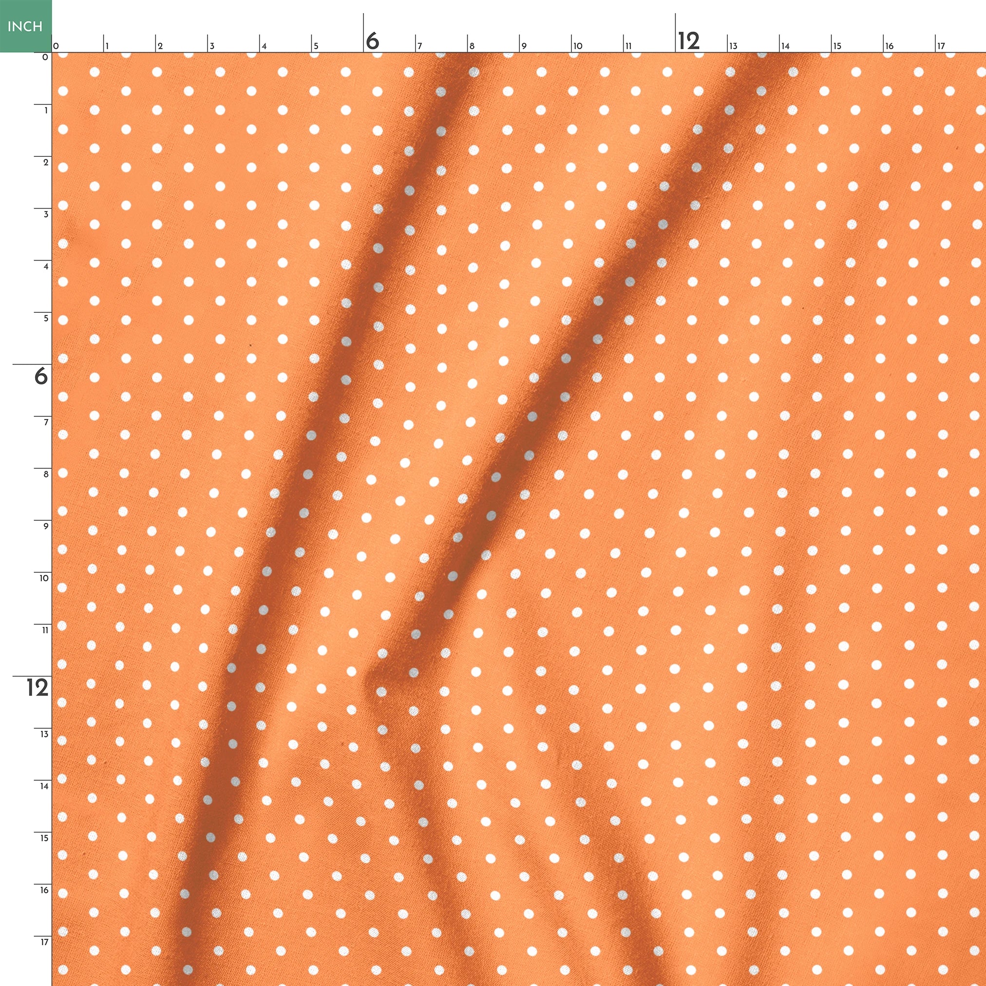 Two white circles on a bright orange background springs ruler 18x18