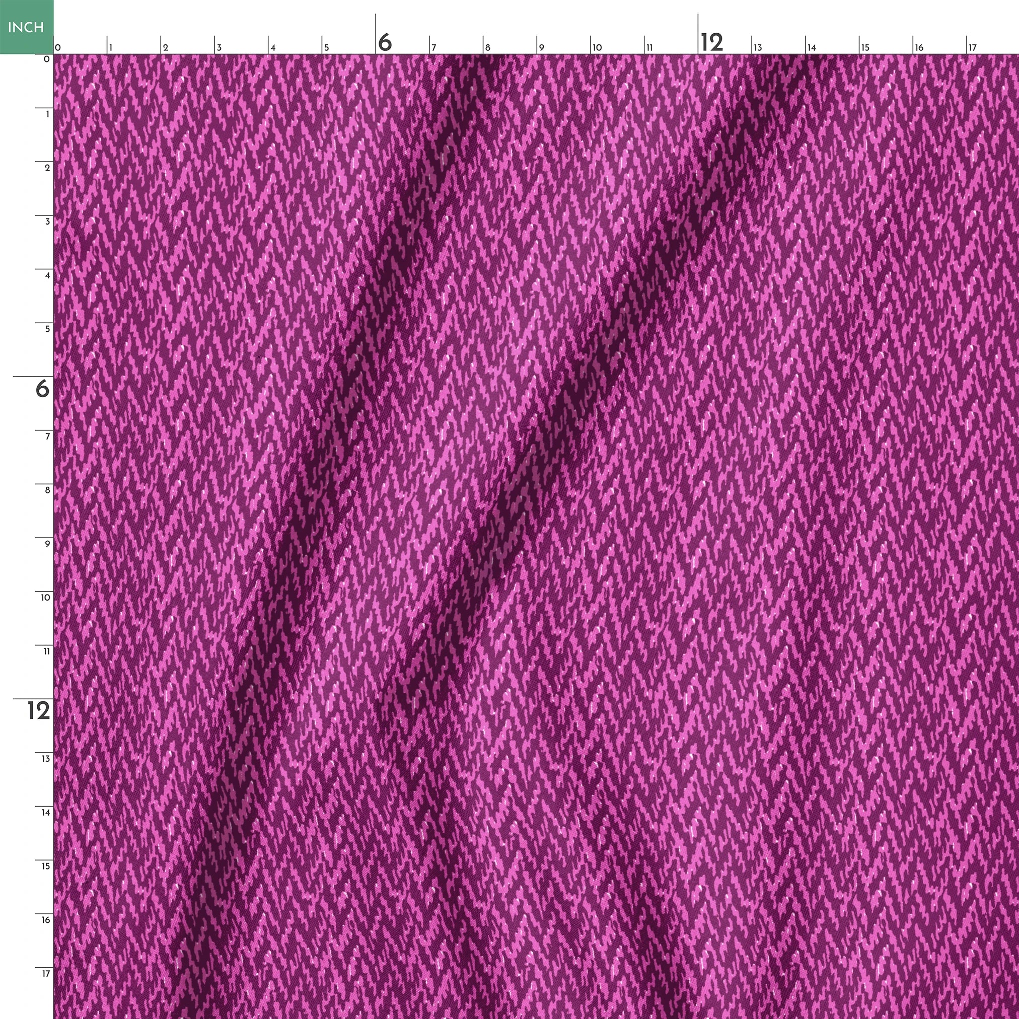Purple abstract pattern with diagonal brush-like strokes in varying shades of magenta and violet springs ruler 18x18