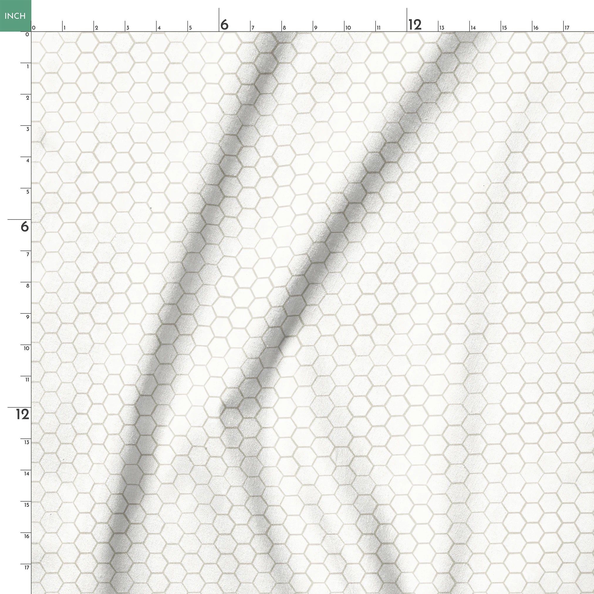 White and beige honeycomb pattern fabric designed by Nicole Tamarin with a subtle, modern farmhouse style. springs ruler 18x18
