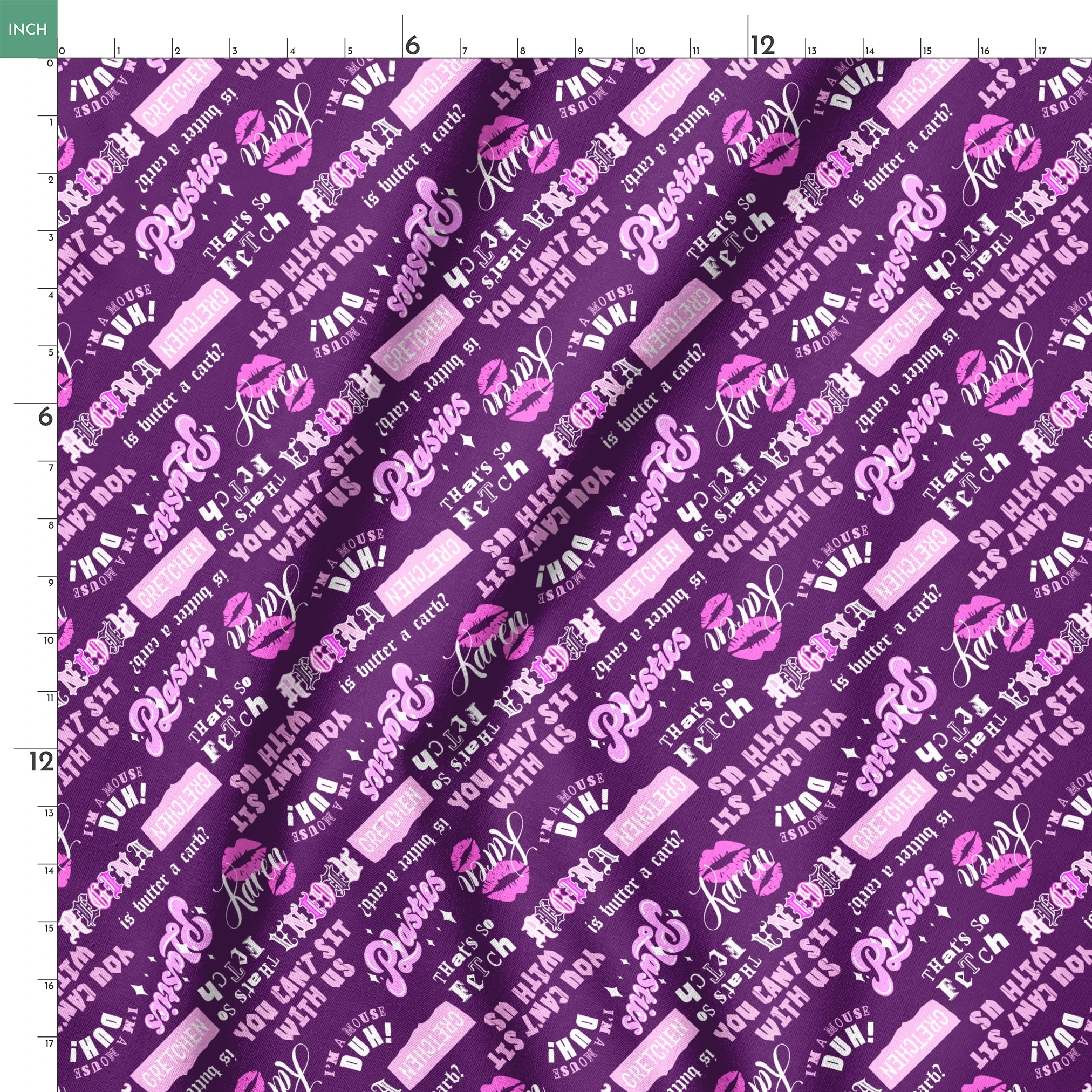 Paramount Mean Girls The Plastics on Purple Fabric