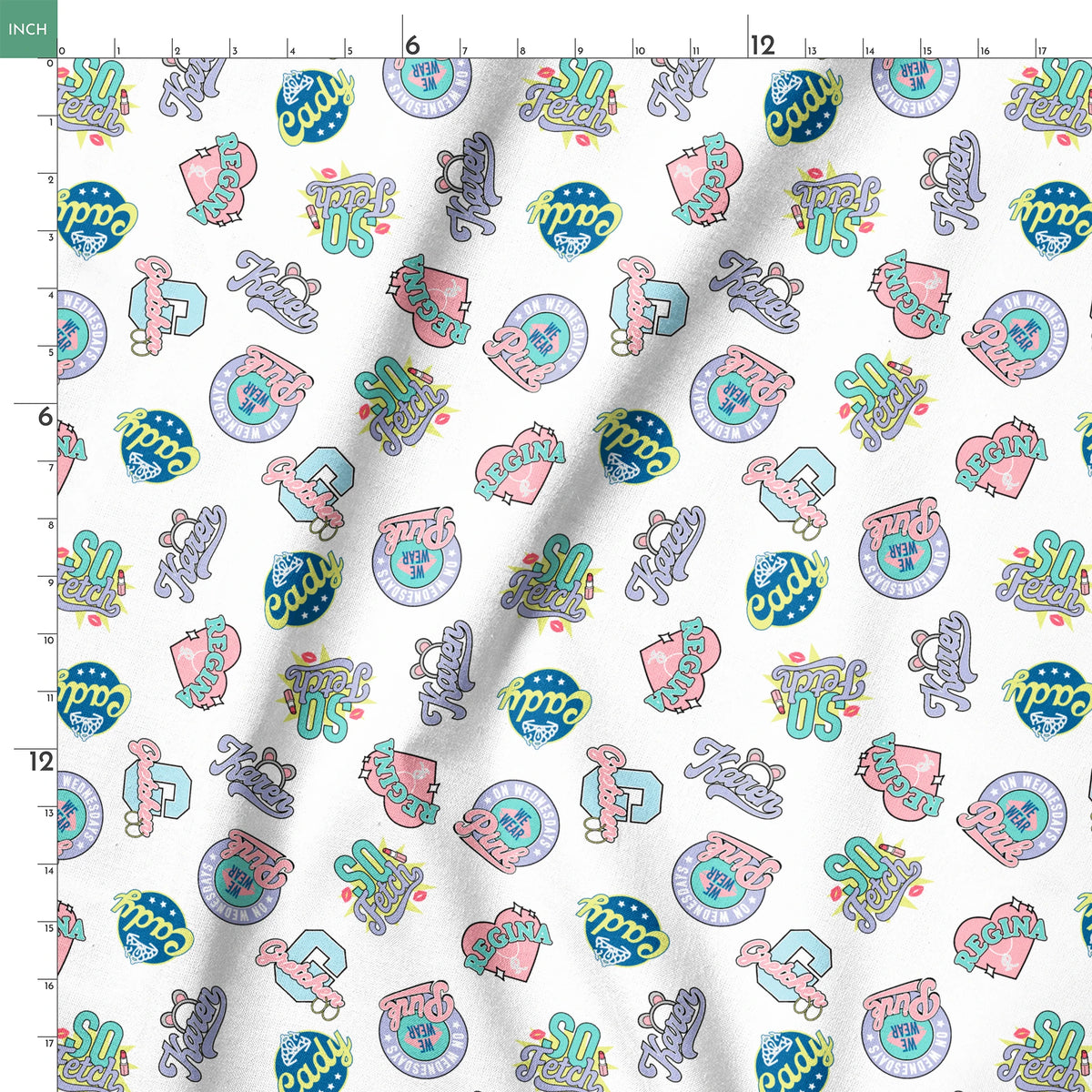 Paramount Mean Girls Character Badges Fabric