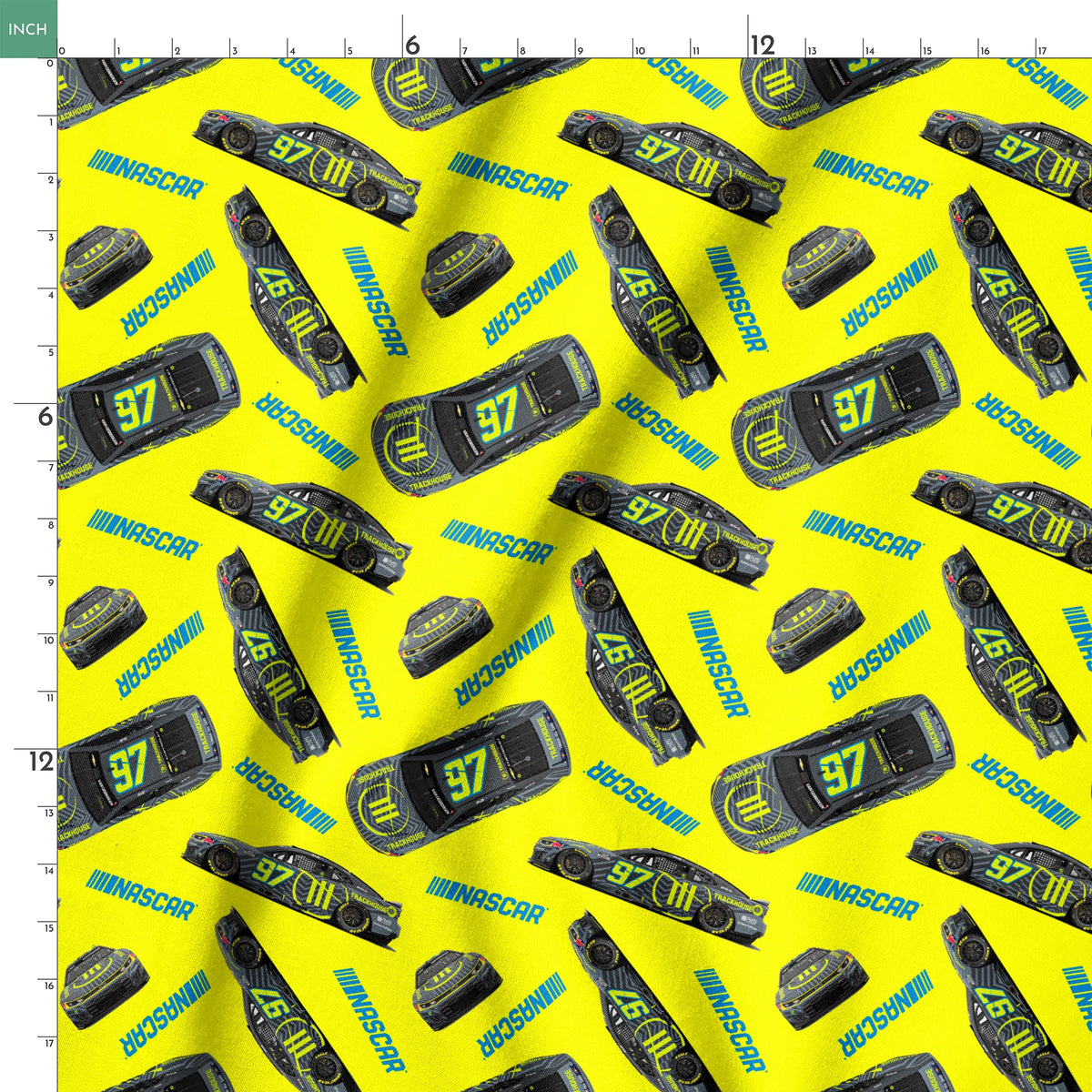 NASCAR® Shane van Gisbergen Toss on Yellow Fabric