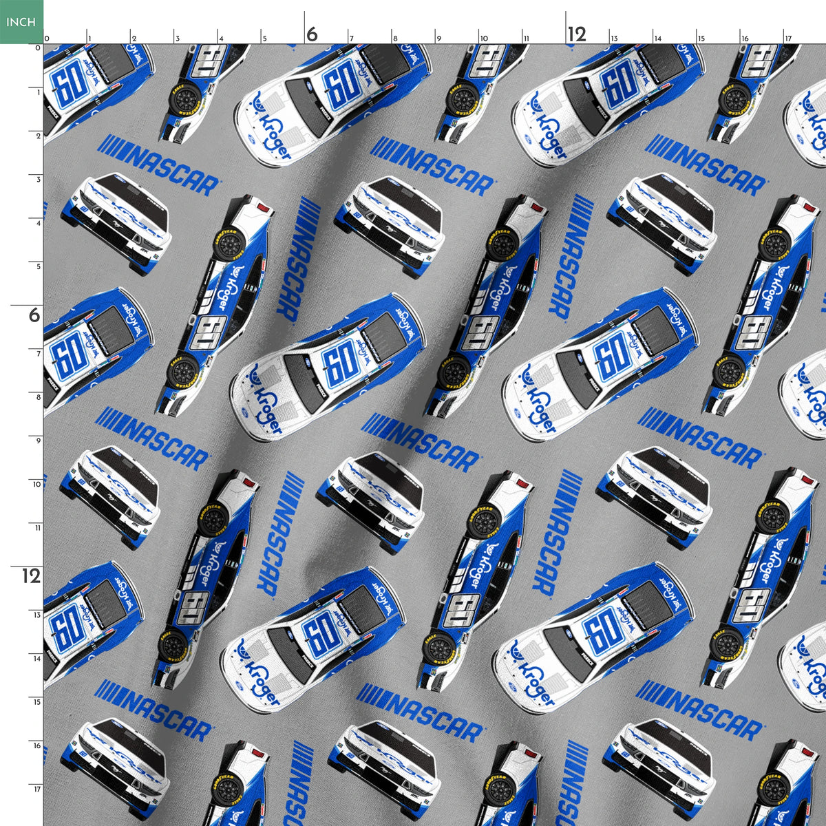 NASCAR® Ryan Preece Toss on Grey Fabric