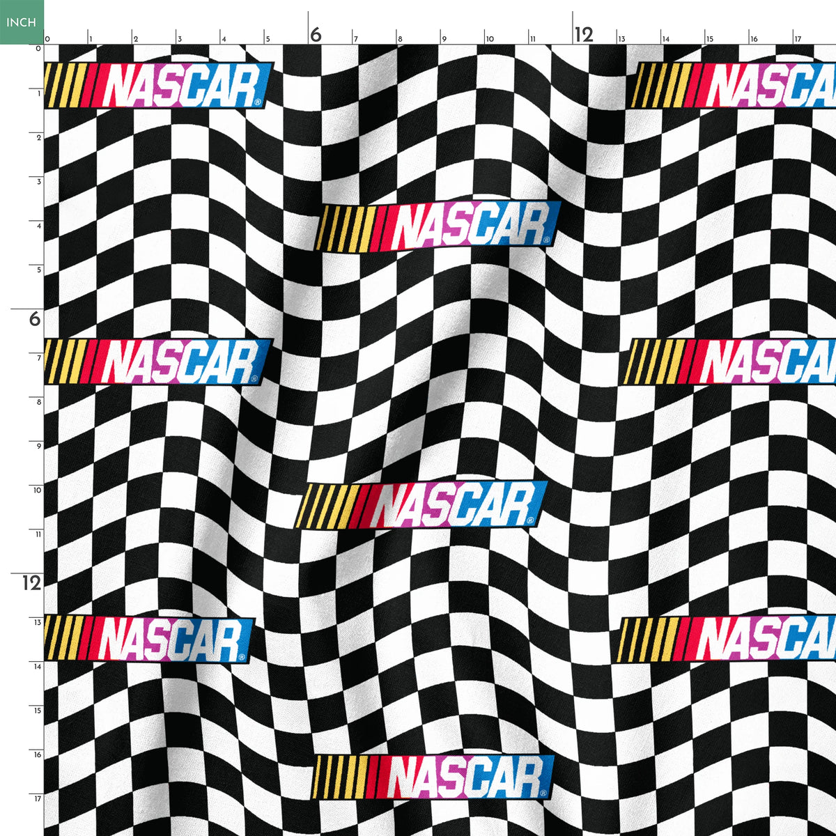 NASCAR® Retro Checkered Flag Fabric