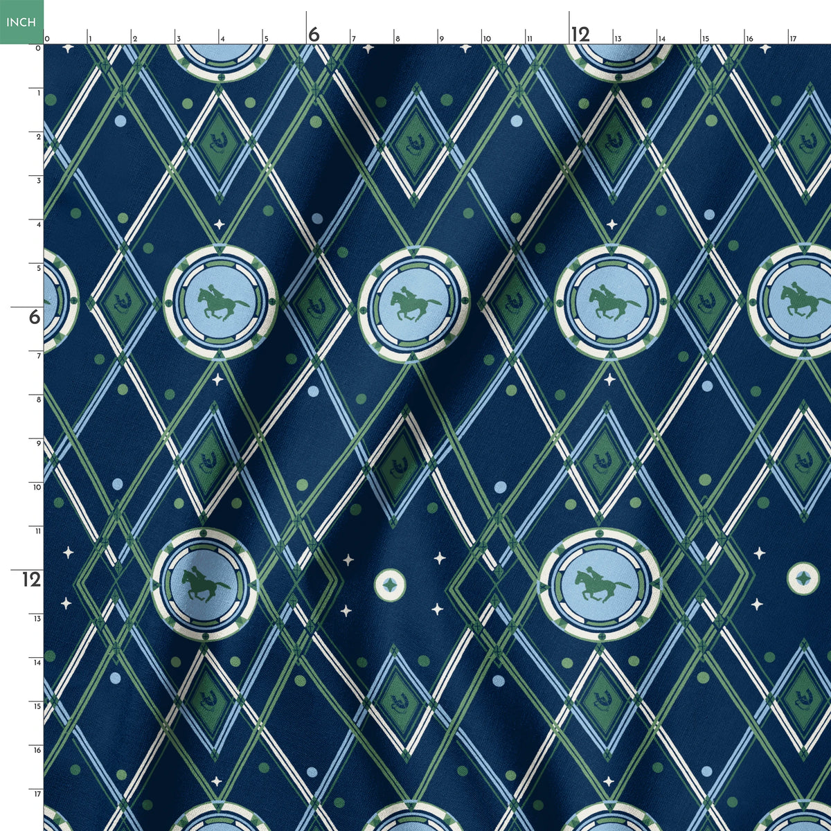 Wade on Navy Fabric