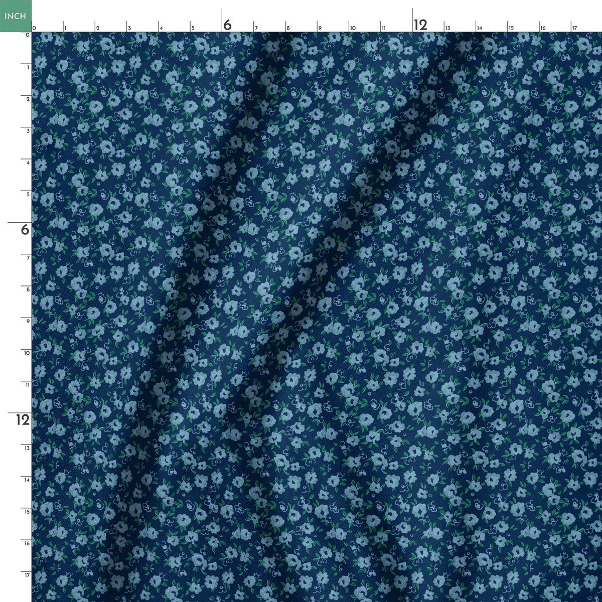 Posie on Navy Fabric