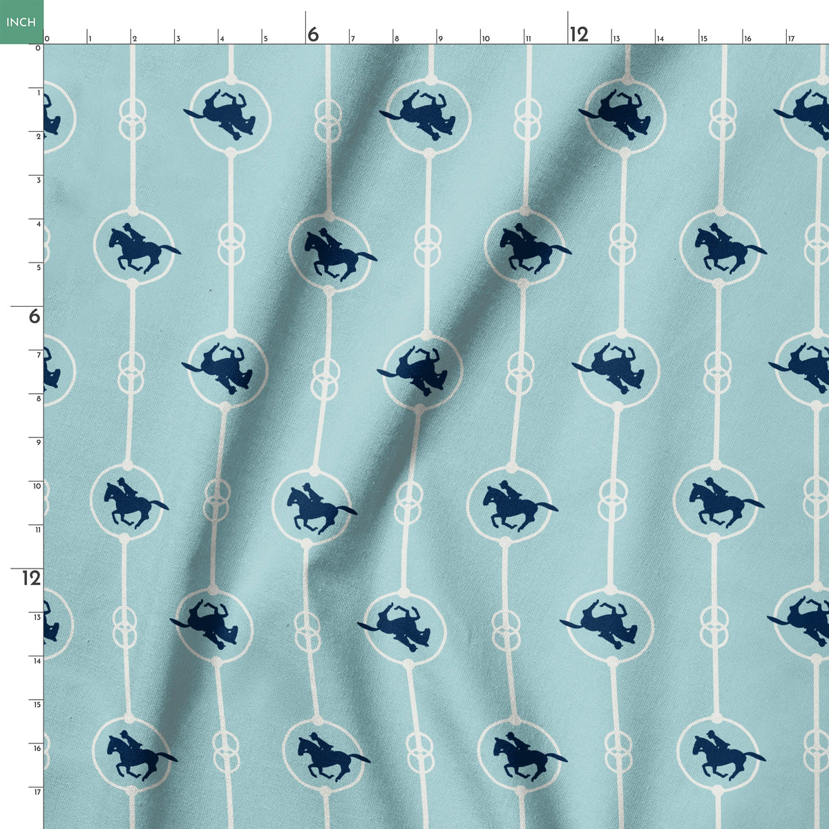 Brooks on Blue Fabric