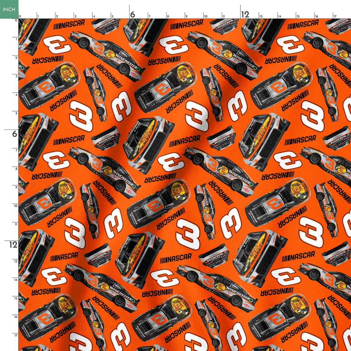 NASCAR® Austin Dillon Toss on Orange Fabric
