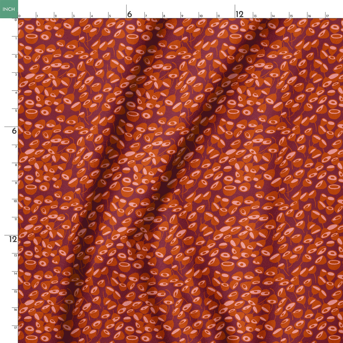 Idris on Oxblood Fabric