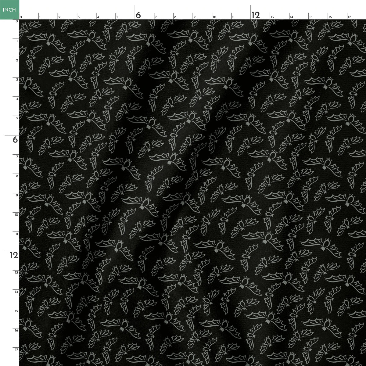 Flying Bats on Black Days Fabric