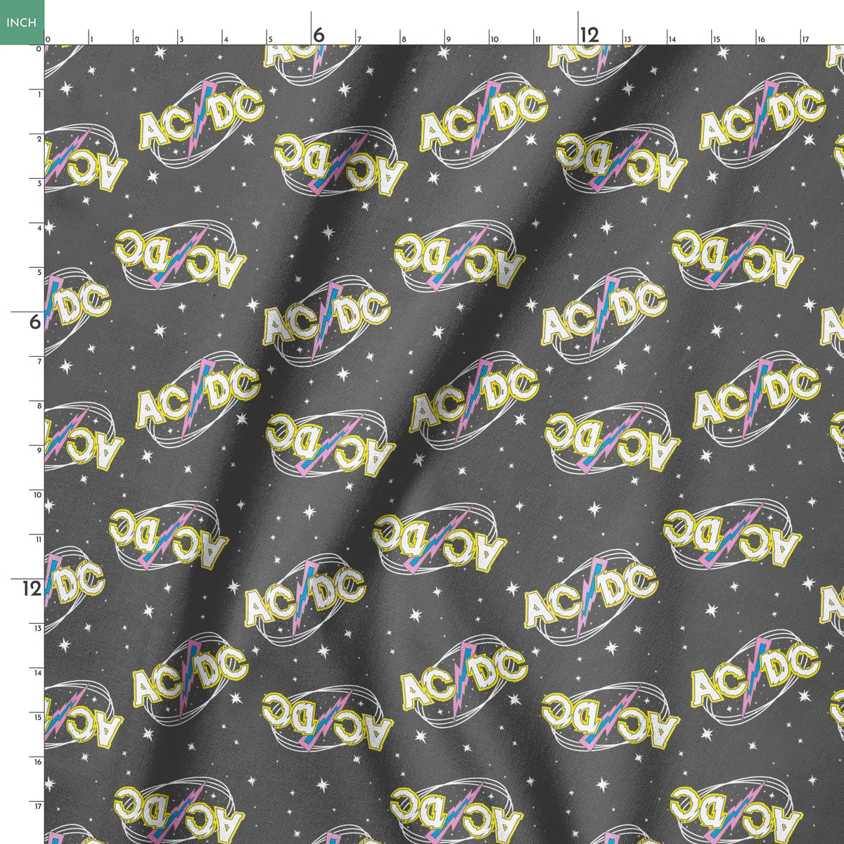 AC/DC Cosmic Stars Fabric