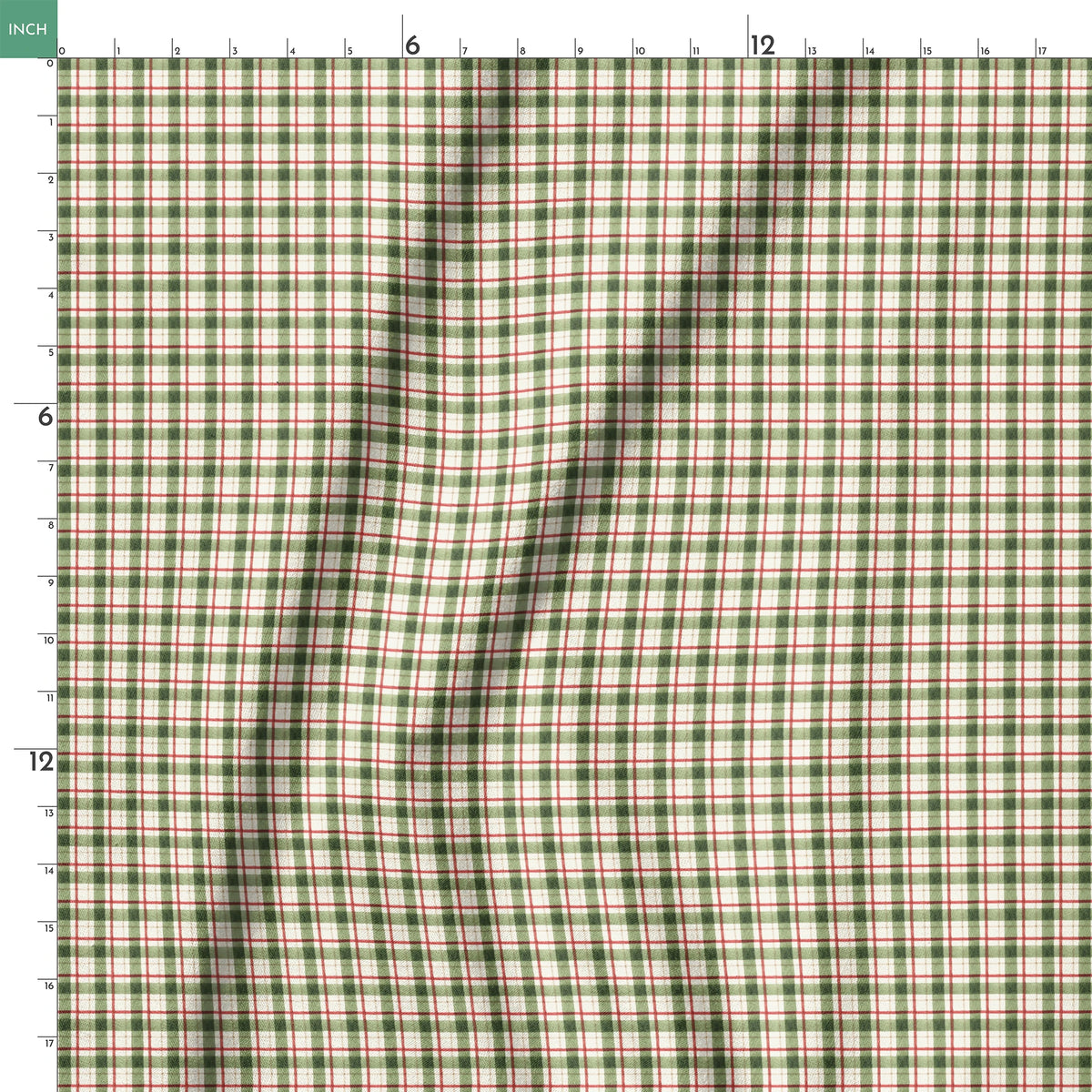 Saturday Evening Post Christmas Plaid on Holly Fabric