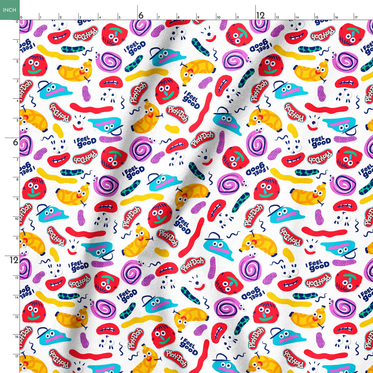 Hasbro Play-Doh Sensory Creatures on White Fabric