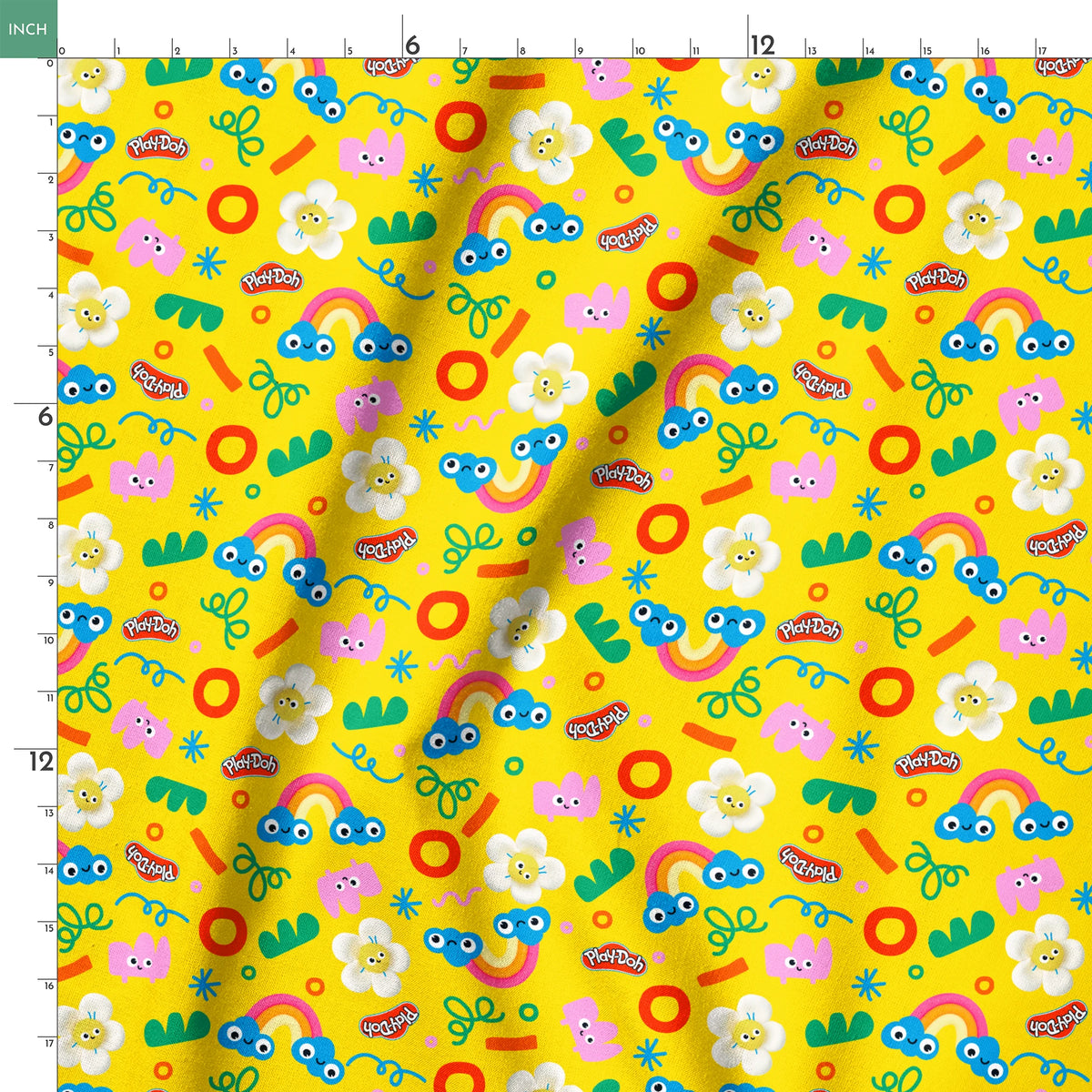 Hasbro Play-Doh Fun Playtime on Yellow Fabric