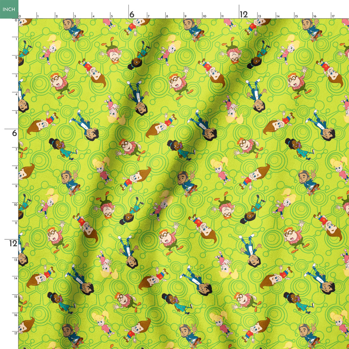 Paramount Jimmy Neutron Friendship Toss on Green Fabric