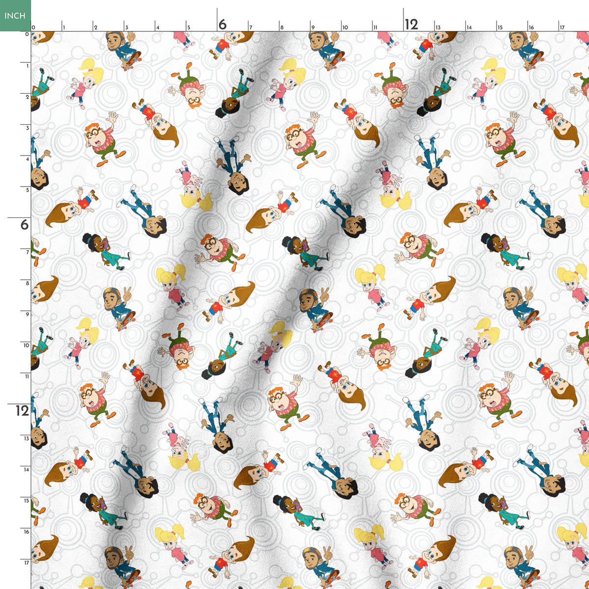 Paramount Jimmy Neutron Friendship Toss on White Fabric