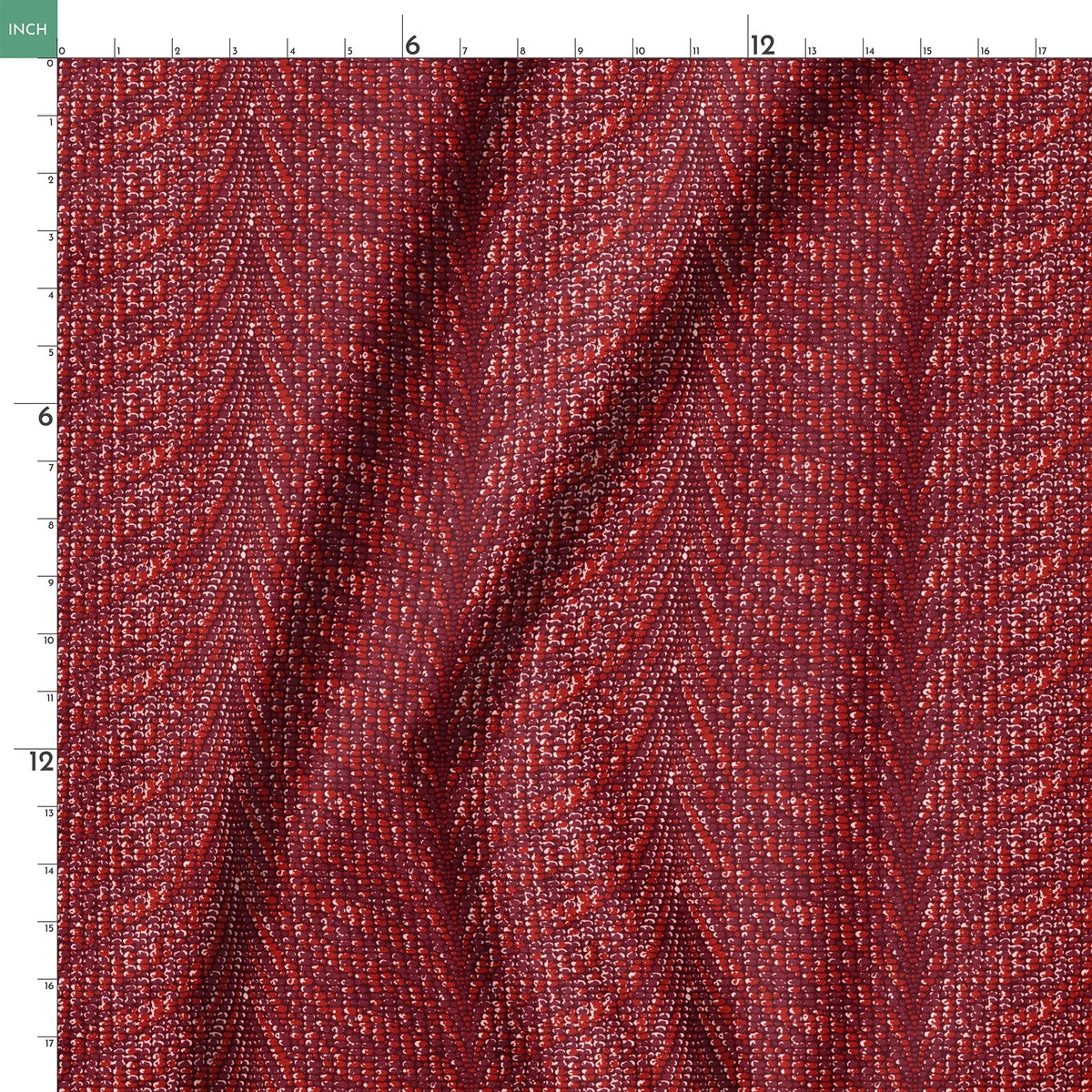 Wren on Oxblood Fabric