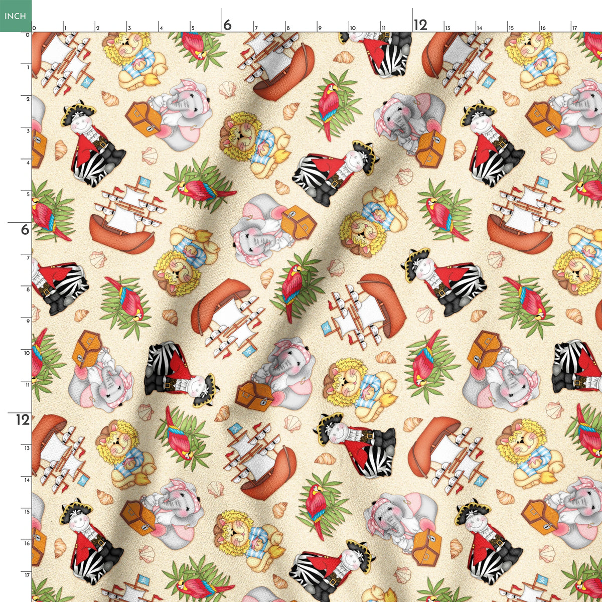 Vicki Schreiner BaZooples Pirate Treasure Fabric