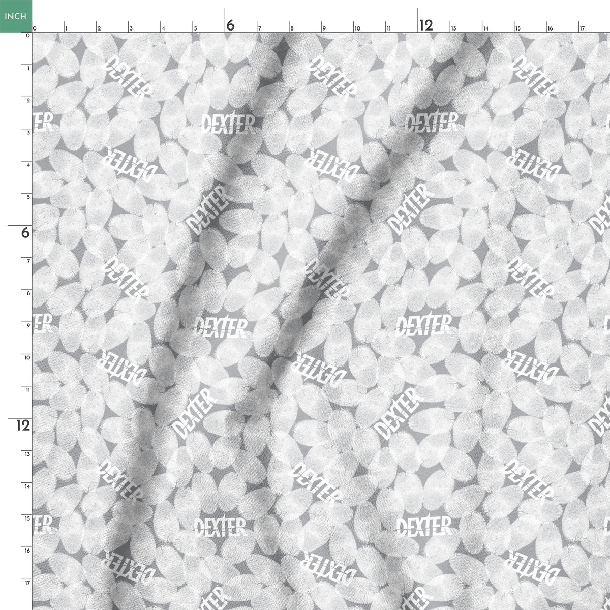 Showtime Dexter Fingerprints on Gray Fabric